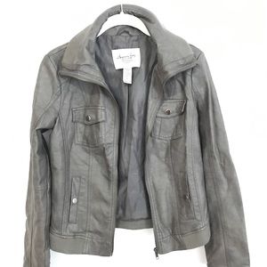 American Rag Taupe Vegan Leather Jacket